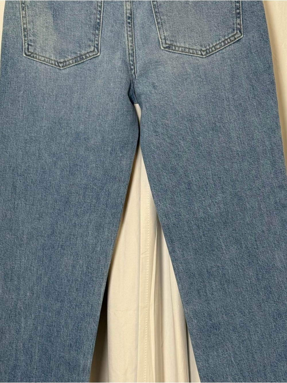 Frank & Eileen Monaghan Jeans 26 High Rise Straight Leg Crop Raw Hem Denim - Picture 11 of 15